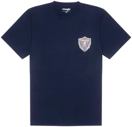 T-Shirt AMERICANA mit Markenlabel auf der Brust