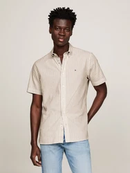 Tommy Hilfiger Kurzarmhemd W-CO/LI CLASSIC STP RF SHIRT fein gestreift