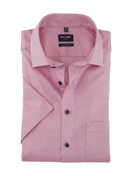 OLYMP Kurzarmhemd Luxor modern fit Rosa/Lila