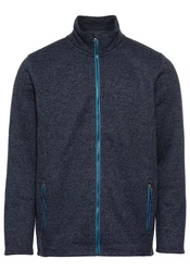 Killtec Strickfleecejacke mit Stehkragen Dunkelblau/Grau/Hellblau