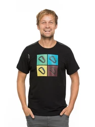 Chillaz Kurzarmshirt Carabiner Soup T-shirt Herren Schwarz/Mischfarben