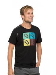 Chillaz Kurzarmshirt Carabiner Soup T-shirt Herren Schwarz/Mischfarben