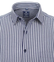 Redmond Kurzarmhemd Comfort Fit Dunkelblau/Hellblau/Blau
