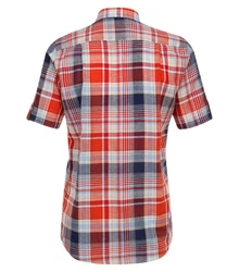 Redmond Kurzarmhemd Comfort Fit Rot