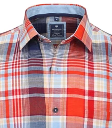 Redmond Kurzarmhemd Comfort Fit Rot