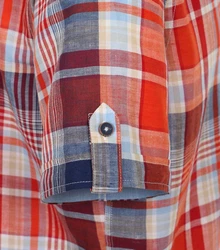 Redmond Kurzarmhemd Comfort Fit Rot