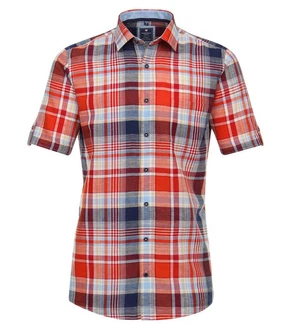 Redmond Kurzarmhemd Comfort Fit Rot
