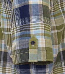 Redmond Kurzarmhemd Comfort Fit Grün/Blau/Hellblau