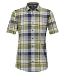 Redmond Kurzarmhemd Comfort Fit Grün/Blau/Hellblau