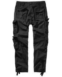 Brandit Cargohose Pure Slim Fit Pants Schwarz/Dunkelblau