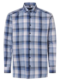 Andrew James Businesshemd Dunkelblau/Hellblau/Blau/Grau