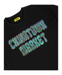 Market T-Shirt Hippie Schwarz/Mischfarben