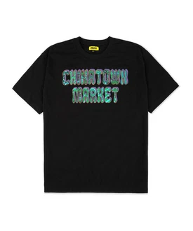 Market T-Shirt Hippie Schwarz/Mischfarben
