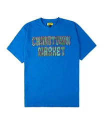 Market T-Shirt Hippie Gelb/Blau/Dunkelgrün