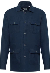 Eterna Langarmhemd MODERN FIT Dunkelblau/Blau/Hellblau