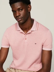 Tommy Hilfiger Poloshirt PRETWIST MOULINE SLIM FIT Rot/Rosa
