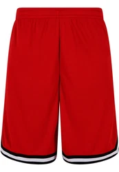 URBAN CLASSICS Herren Stripes Mesh Shorts Rot/Dunkelrot