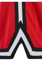 URBAN CLASSICS Herren Stripes Mesh Shorts Rot/Dunkelrot