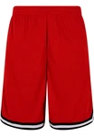 URBAN CLASSICS Herren Stripes Mesh Shorts Rot/Dunkelrot