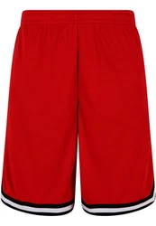 URBAN CLASSICS Herren Stripes Mesh Shorts Rot/Dunkelrot