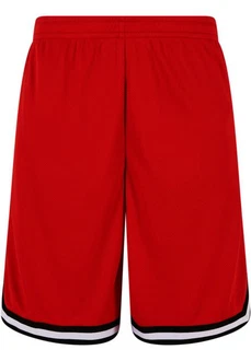 URBAN CLASSICS Herren Stripes Mesh Shorts Rot/Dunkelrot
