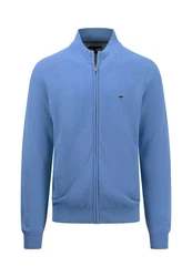 Fynch-Hatton Strickjacke Cardigan-Zip Blau/Hellblau