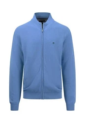 Fynch-Hatton Strickjacke Cardigan-Zip Blau/Hellblau