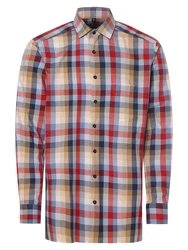 Andrew James Businesshemd Mischfarben/Beige/Rot