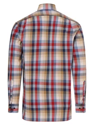 Andrew James Businesshemd Mischfarben/Beige/Rot