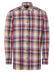 Andrew James Businesshemd Mischfarben/Beige/Rot