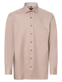 Andrew James Businesshemd Beige/Braun/Khaki/Weiß