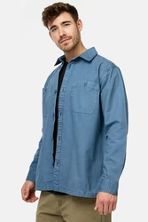 Indicode Langarmhemd INPilou Hellblau/Blau