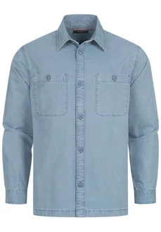 Indicode Langarmhemd INPilou Hellblau/Blau
