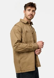 Indicode Langarmhemd INPilou Braun/Khaki/Beige