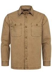 Indicode Langarmhemd INPilou Braun/Khaki/Beige