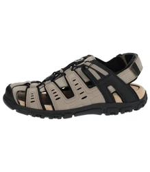 Geox Wanderschuhe Trekkingsandale Beige/Khaki/Dunkelgrün
