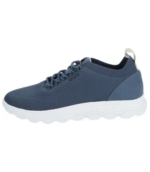 Geox Sneaker Lederimitat/Textil Hellblau/Blau/Dunkelblau