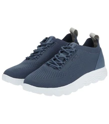 Geox Sneaker Lederimitat/Textil Hellblau/Blau/Dunkelblau