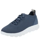 Geox Sneaker Lederimitat/Textil Hellblau/Blau/Dunkelblau
