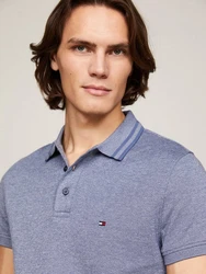 Tommy Hilfiger Poloshirt PRETWIST MOULINE SLIM FIT Grau/Hellblau/Blau/Dunkelblau