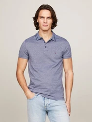 Tommy Hilfiger Poloshirt PRETWIST MOULINE SLIM FIT Grau/Hellblau/Blau/Dunkelblau