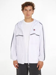 Tommy Jeans Blouson TJM CHICAGO TAPE WINDBREAKER EXT Weiß/Creme