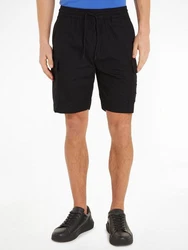 Calvin Klein Jeans Sweatshorts WASHED CARGO SHORT Schwarz/Dunkelblau/Grau