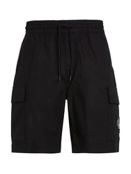 Calvin Klein Jeans Sweatshorts WASHED CARGO SHORT Schwarz/Dunkelblau/Grau