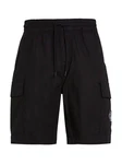 Calvin Klein Jeans Sweatshorts WASHED CARGO SHORT Schwarz/Dunkelblau/Grau