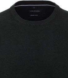CASAMODA Strickpullover Pullover Schwarz/Dunkelgrau/Grau/Dunkelgrün