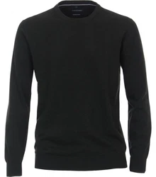 CASAMODA Strickpullover Pullover Schwarz/Dunkelgrau/Grau/Dunkelgrün
