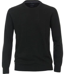 CASAMODA Strickpullover Pullover Schwarz/Dunkelgrau/Grau/Dunkelgrün