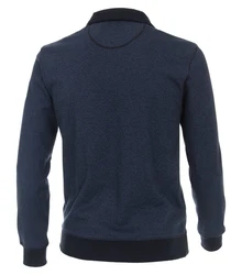 CASAMODA Sweat Troyer Langarm mit Reißverschluss Dunkelblau/Blau/Hellblau