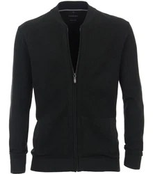 CASAMODA Strickjacke Schwarz/Dunkelgrau
